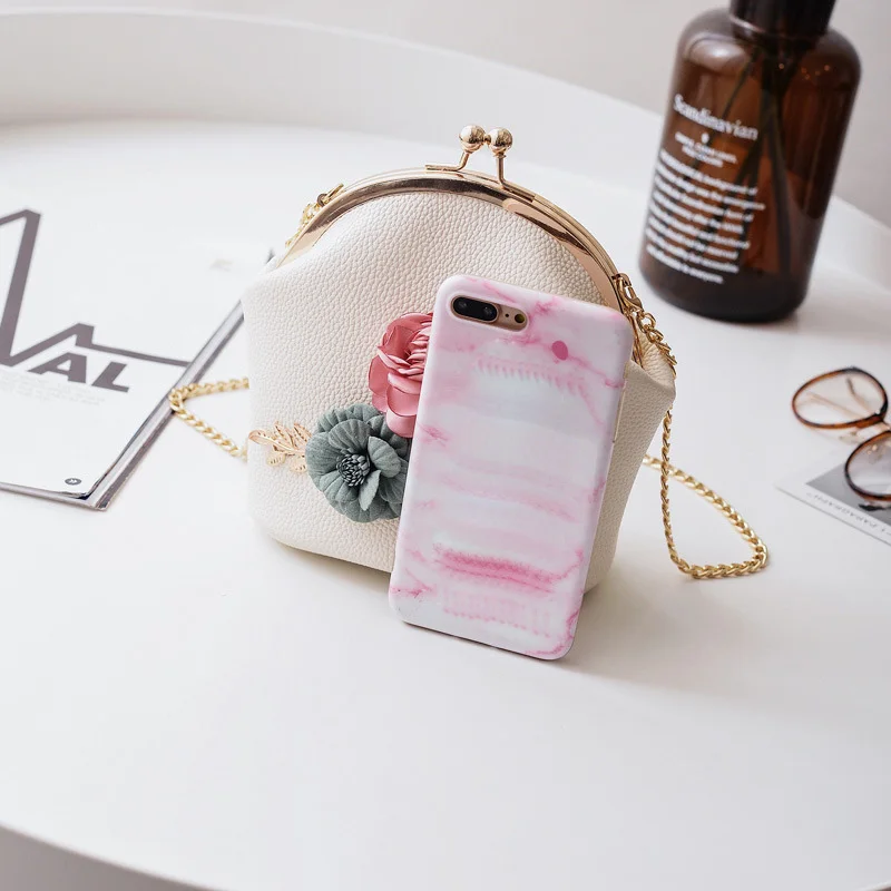 1 шт. женская сумка через плечо с цепочкой в цветочек винтажные для денег ключи