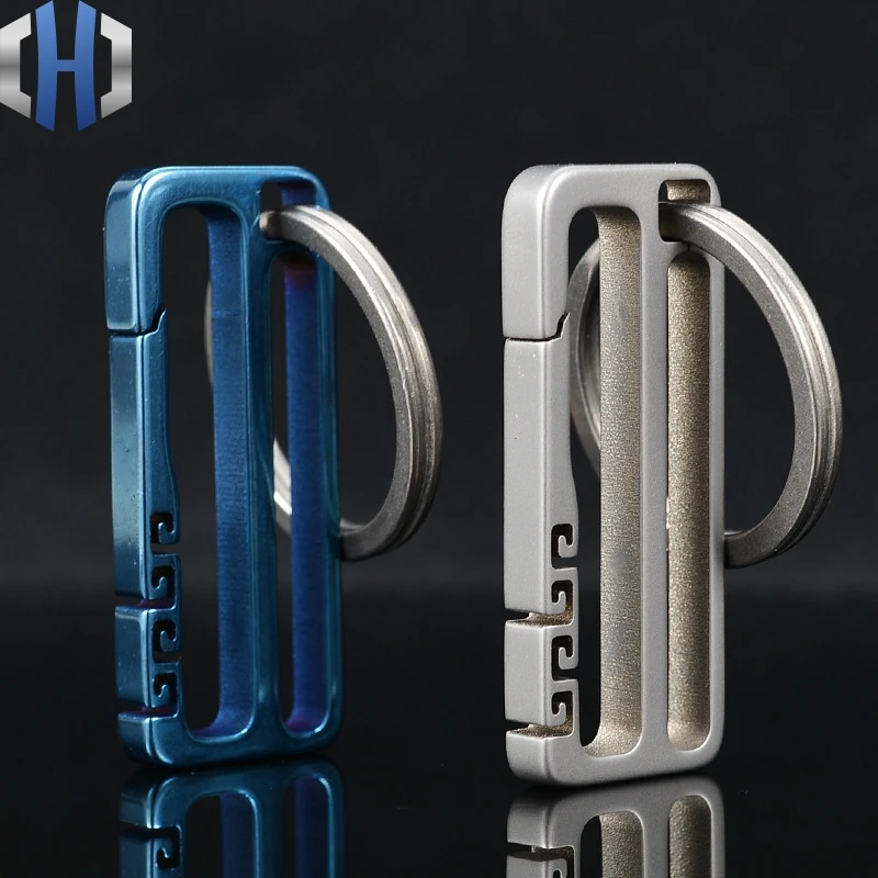 Брелок для ключей из титанового сплава подвесная пряжка ремня мужское подвесное