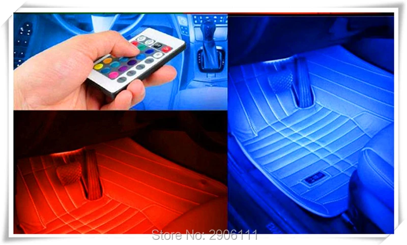 Цветсветодиодный светодиодные огни для украшения интерьера автомобиля