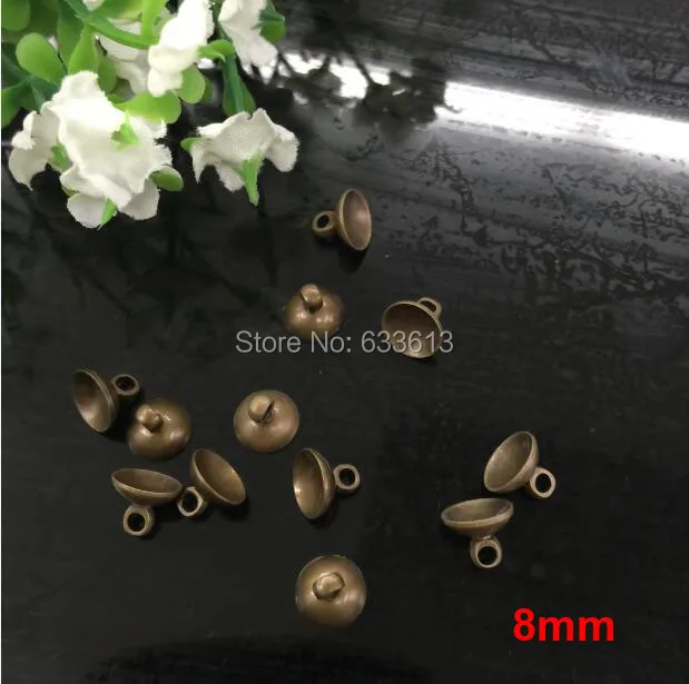 

Free ship!!! 1000pcs/lot 8mm bronze / silver / gold color to choose cap pendant connector bead cap, jewelry accessory