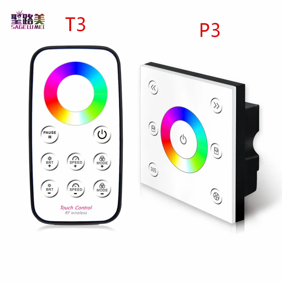 DC12V 24V 3CH сенсорный Панель RGB Управление Диммер Smart RF беспроводной дистанционный