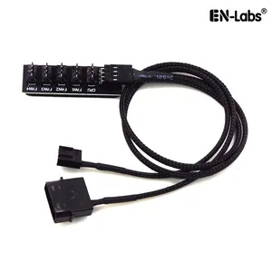 Разветвитель вентилятора PWM, 1 на 5 или 8 портов, 4 контакта, ШИМ-регулятор 12 В, кулер для ЦПЧехолшасси, кабель питания для охлаждающего вентилятора