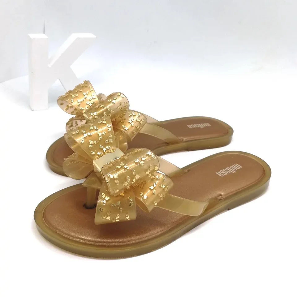 Mini Melissa/корейский стиль Модные женские пляжные сандалии из прозрачного пластика