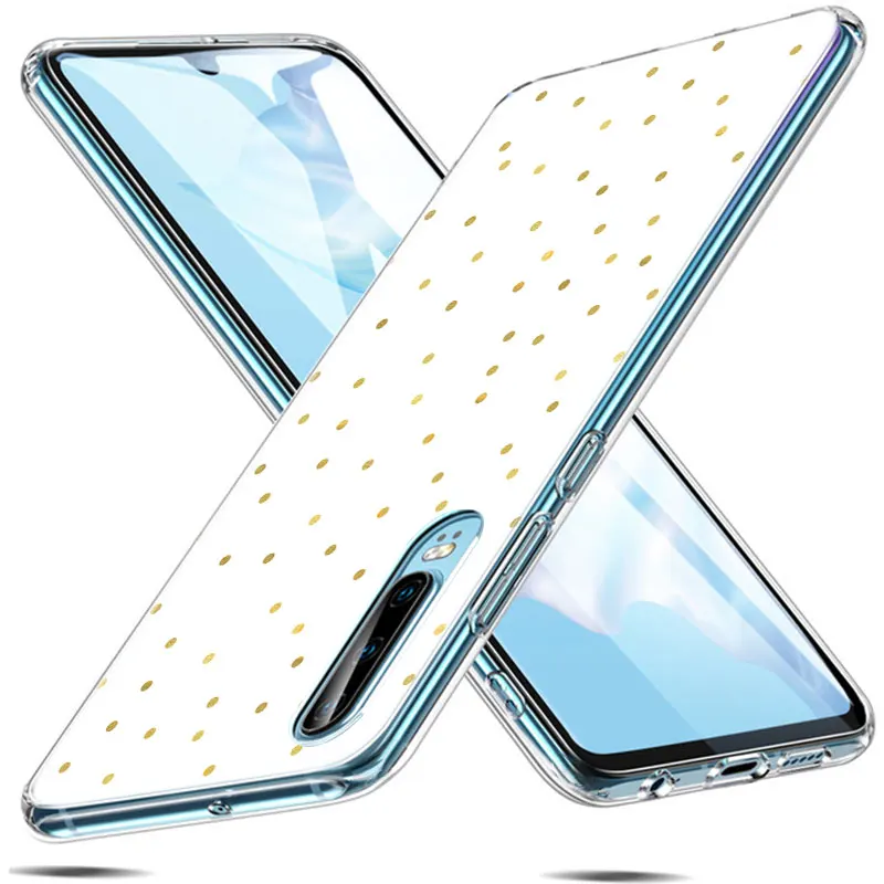 Мягкий силиконовый чехол в горошек для Huawei P30 P20 Pro P10 P9 P8 Lite 2017 P Smart Z Plus 2019 NOVA 3 3i