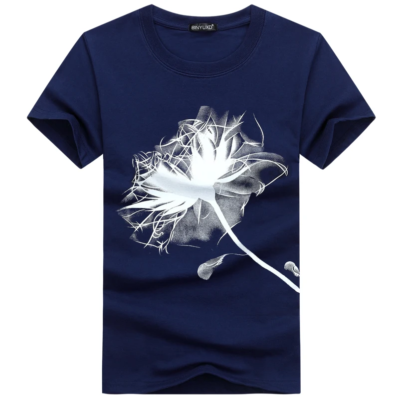BINYUXD Хит Новое поступление модные мужские футболки брендовая хлопковая одежда с