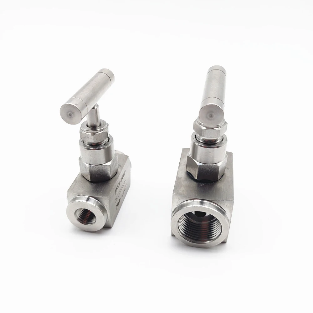 Высокое давление 1/" 3/8" 1/" 3/4" " BSP Женский запорный игольчатый кран 2300 PSI 304 из нержавеющей стали с контролем потока