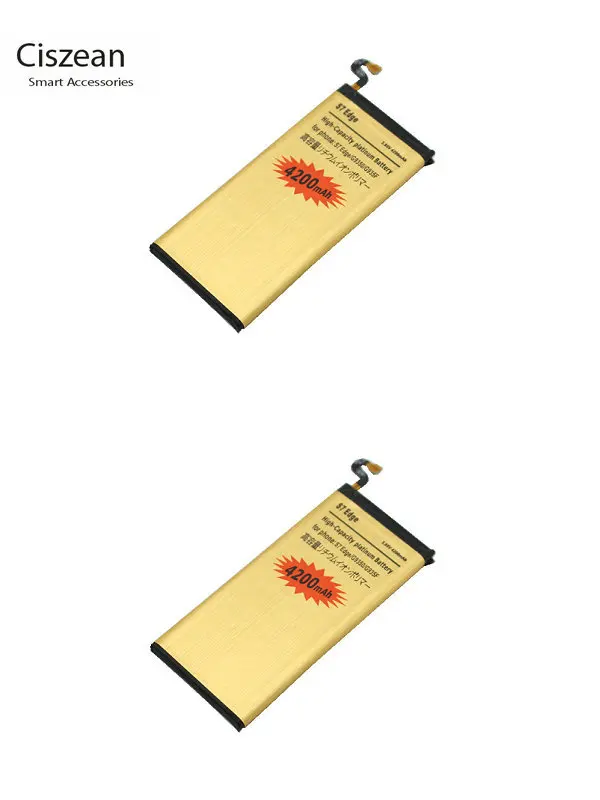 Ciszean 2x4200 мАч EB-BG935ABE батарея золотого цвета для Samsung Galaxy S7 Edge G9350 G935 G935F G935A G935V G935P G935T