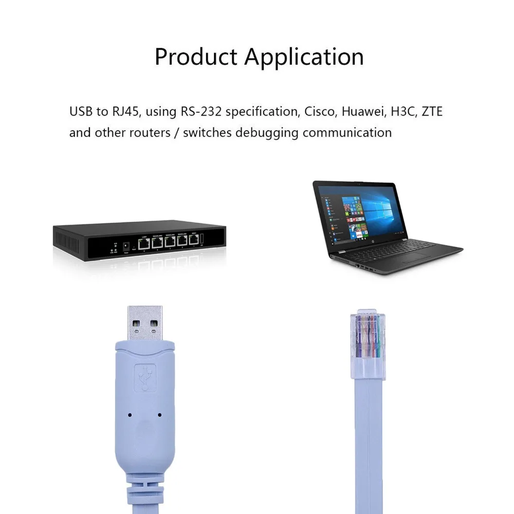 USB Console Cable to RJ45 Essential Accesory of Cisco NETGEAR Ubiquity LINKSYS TP-Link Routers/Switches for Laptop | Компьютеры и офис