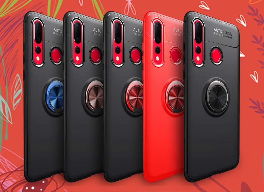 Мягкий силиконовый чехол для Huawei Nova 4 VCE-LX2 VCE-L22 телефона с кольцом Nova4 VCE LX2 L22 VCE_LX2