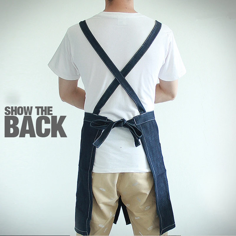 Новый Джинсовый ковбойский фартук с карманами для барбекю Джинсы взрослых