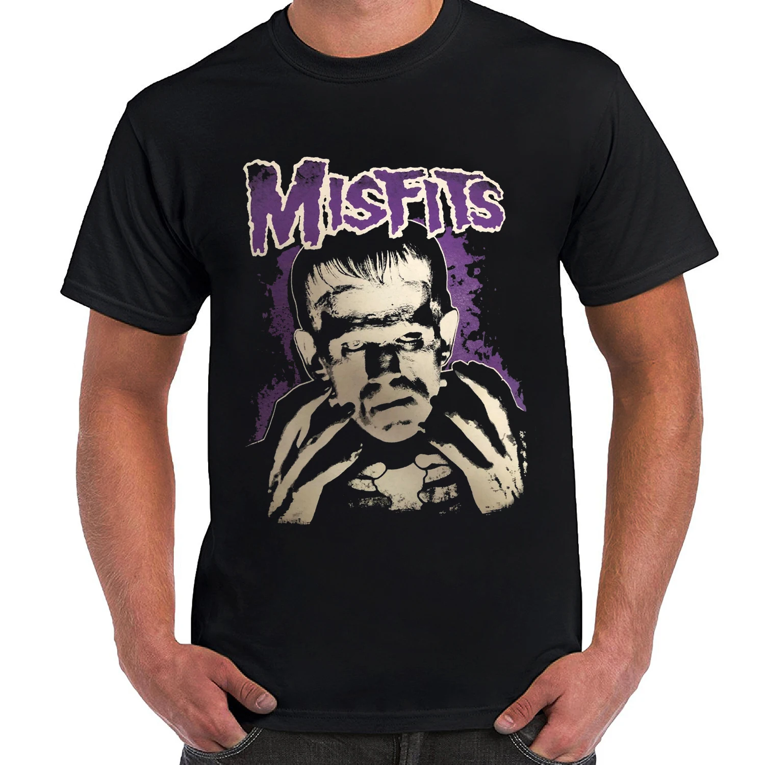 Misfits Франкенштейн футболка злодей Универсальный Монстры Данциг ужас|Мужские