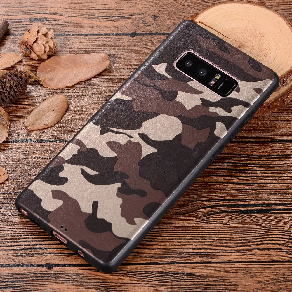Камуфляжные чехлы для телефонов Samsung Galaxy Note 8 9 10 + TPU Армейский Камуфляж мягкий