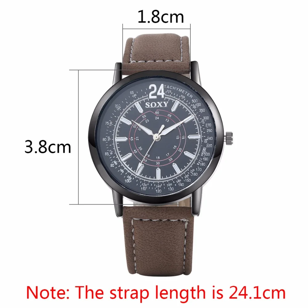 

SOXY Fashion Military Quartz Men Watch Leather Band Sport Watches Mens High Quality Clock Wristwatch relogio masculino 2018