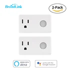 2-Pack 16A BroadLink SP3-US Wi-Fi умная розетка, пульт дистанционного включения и выключения смарт-розеток, таймер голосового управления Alexa и Google Home