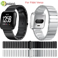 stainless steel watch strap for fitbit versa band screwless bracelet replacement metal watchbands accessories for fitbit versa