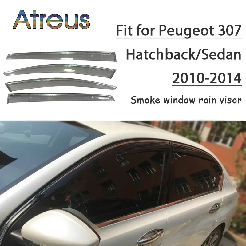 

Atreus 1 комплект ABS для 2014 2013 2012 2011 2010 Peugeot 307 аксессуары Автомобильные дефлекторы от солнца на вентиляционное отверстие защита от дыма козырек ...