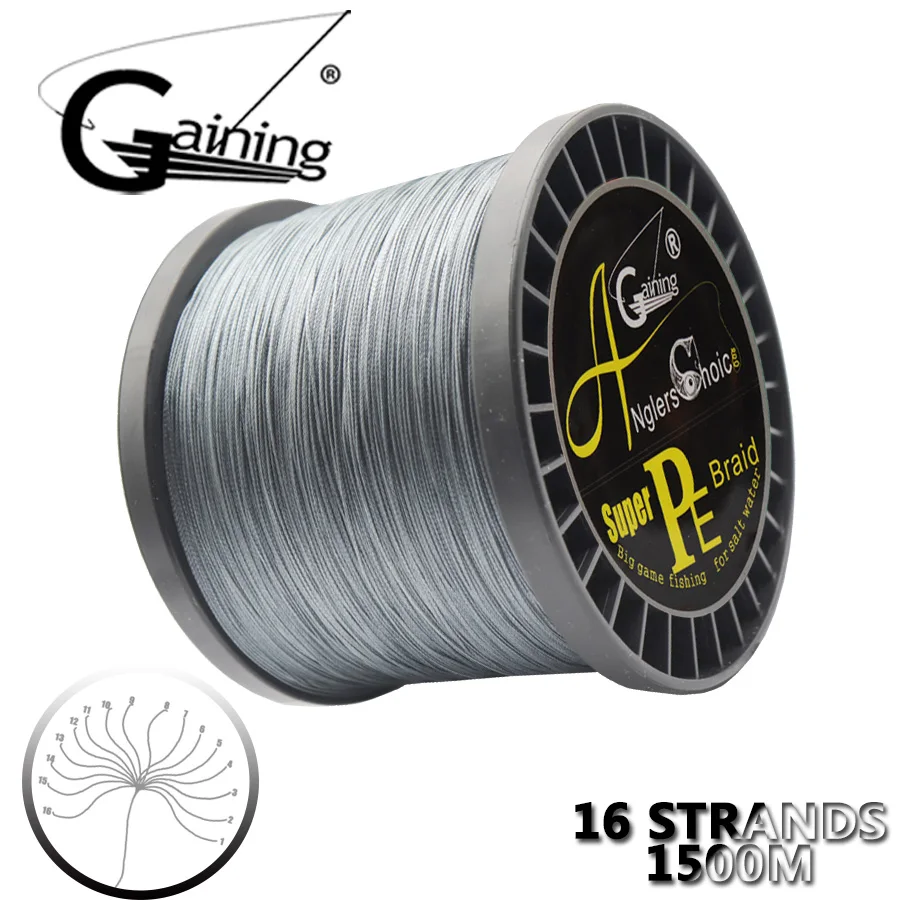 

1500M Japan Super Strong Braided Fishing Wire 16 Strands 60LB-310LB Multifilament PE Fishing Line for Carp Fishing