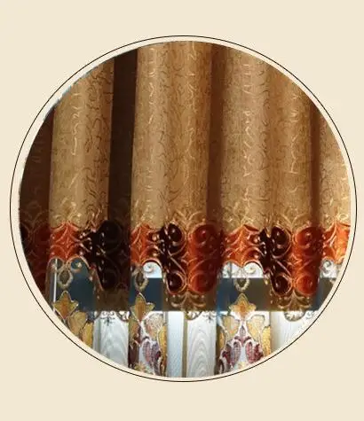 Brown Curtains Вышитые сине-коричневые роскошные европейские шторы для гостиной, спальни, оконные тюлевые шторы, занавески, декоративные оконные занавески - Цвет: Brown Curtains
