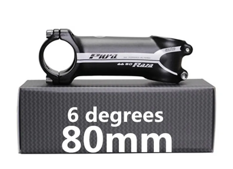 6 degrees 80mm puaraza алюминиевый вынос руля штанга стержня велосипеда ультра-легкий алюминиевый сплав ручка 28,6-31,8 мм 6 градусов 17 градусов - Цвет: 6 degrees 80mm