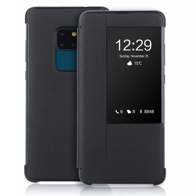 Black Откидной кожаный чехол для телефона huawei mate 20 Pro Lite X 20X mate 20 20Pro 20Lite 2 0 mate 20Pro mate 20X mate 20Lite View Slim - Цвет: Black