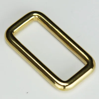 Inner length 39.2mm WUTA твердой латуни прямоугольник с узлами и кольцами, с декоративной металлической пряжкой и квадратном каблуке с круглой пряжкой; мешок Чемодан Хранитель пояса DIY кожаные аксессуары 1/2/10 шт - Цвет: Inner length 39.2mm