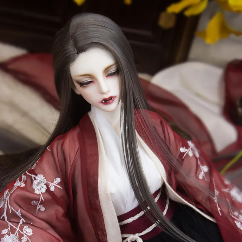 Allaosify 1 шт. Bjd парик Сплит Длина прямые синтетические волосы парик 1/3 1/4 bjd кукла парик Древний китайский стиль