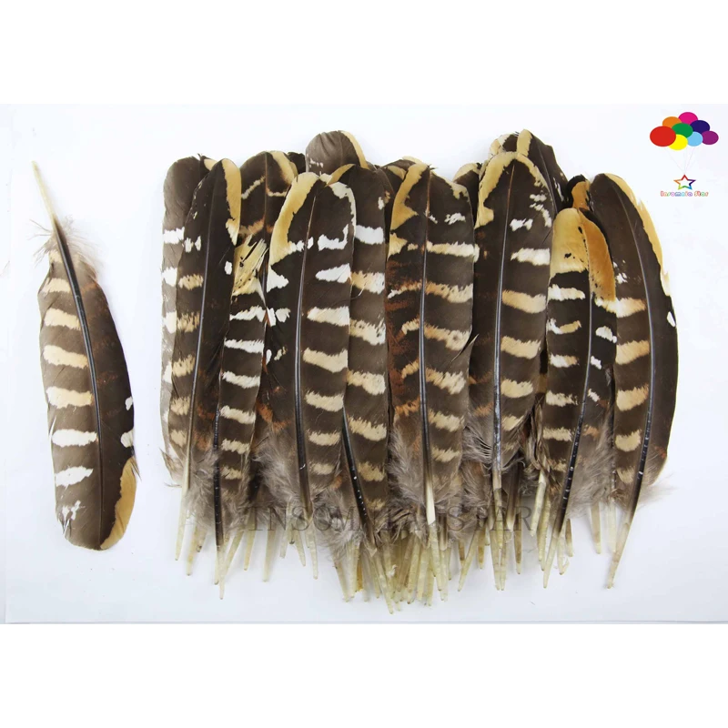 

100pcs 100% natural premium pheasant feather 10-15cm/4-6inch black yellow tail beautiful for Diy costume mask headdress