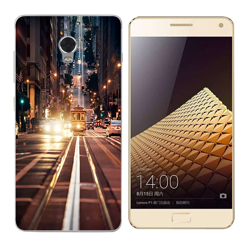 For Lenovo Vibe P1 Transparent Phone Case Soft Silicone P1a42 P1c72 P1c58 TPU Design DIY Back Cover Shell Fashion Coque |