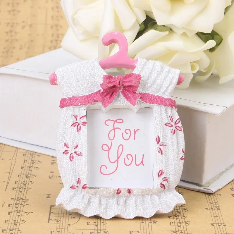 Hot Fashion Resin Baby Shower Clothes Pattern Photo Frame Small pink and blue Picture Gifts Home Decor baby show gift | Дом и сад