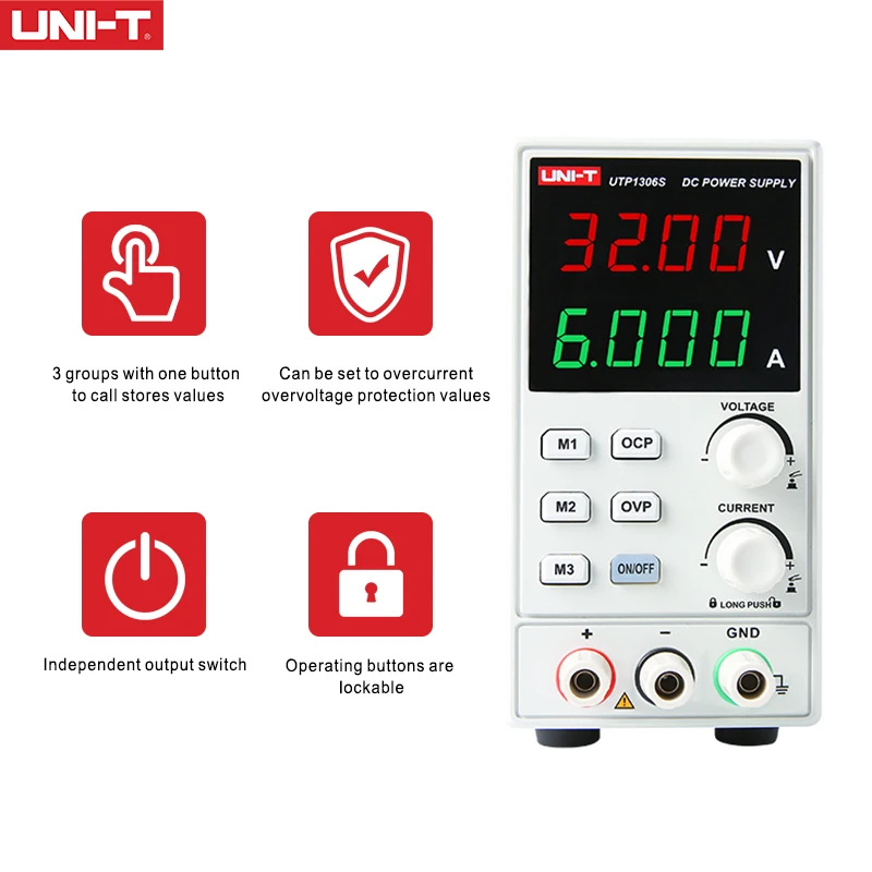 UNI-T UTP1306S DC power supply regulated 4 digit display LED high precision adjustable micro 32V/6A | Обустройство дома