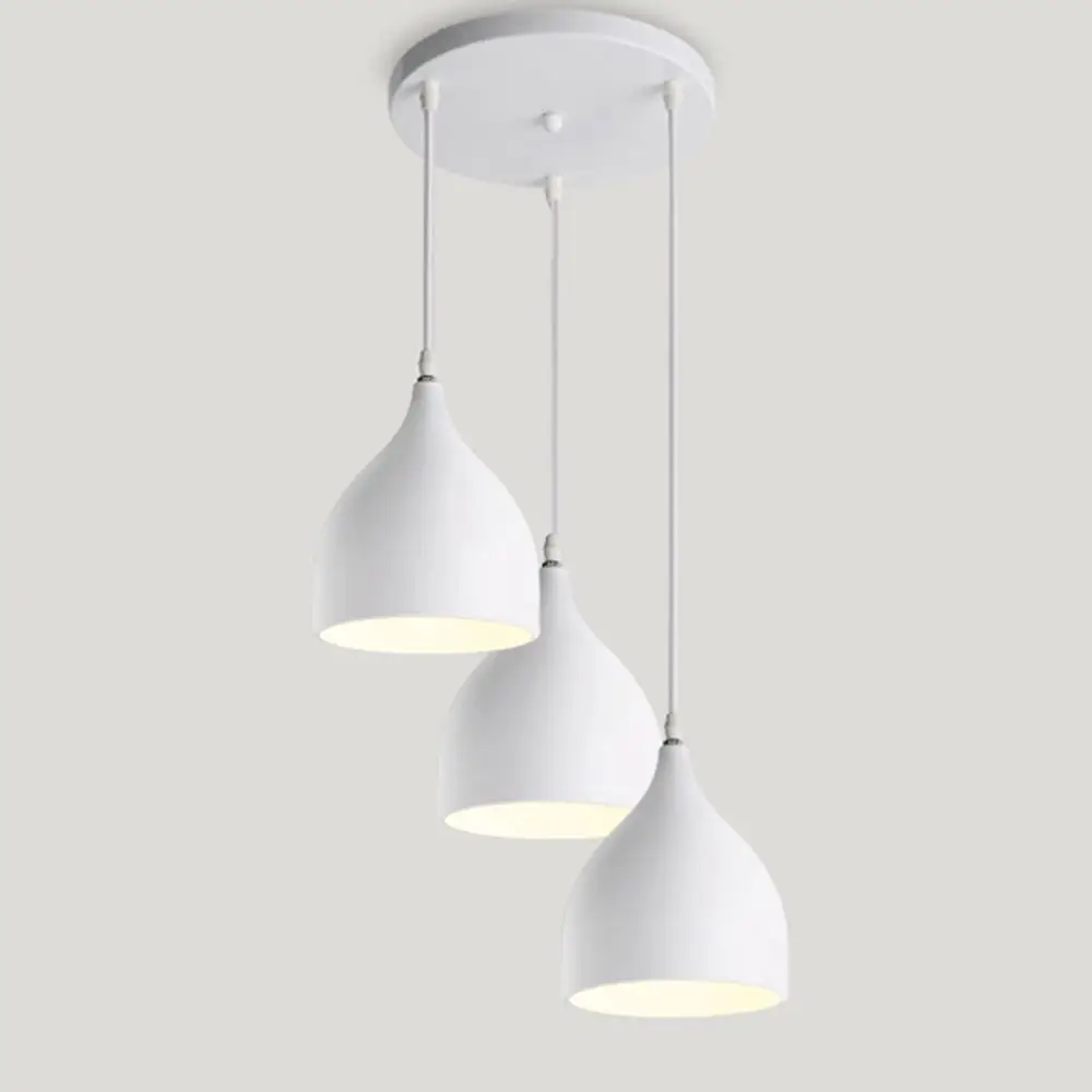 3pcs White Round Современные подвесные светильники, кухонная Подвеска Лампы, Скандинавская Россия, черно-белая Подвесная лампа, люстры для столовой, освещение - Цвет корпуса: 3pcs White Round