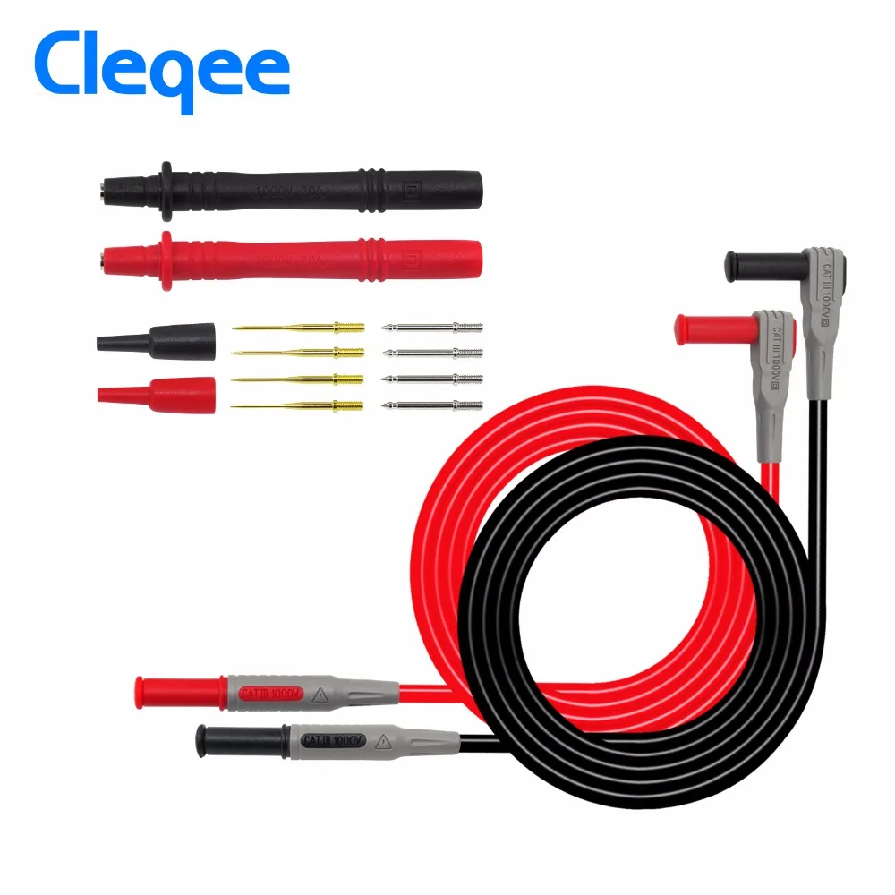 Cleqee P1300A зонды для мультиметра Сменные Позолоченные наборы испытательных выводов