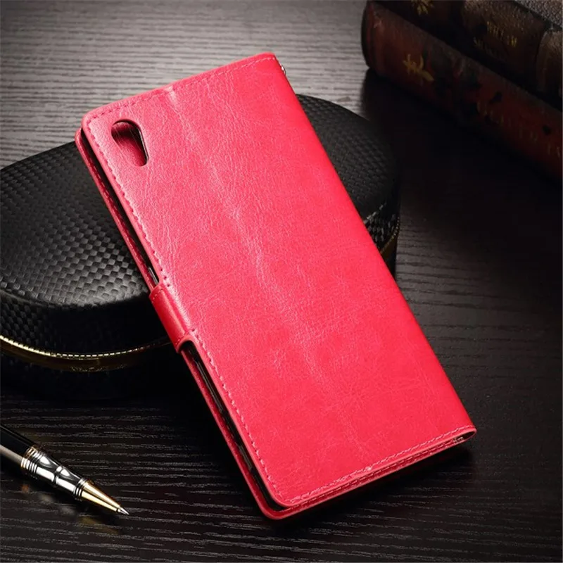 Luxury Soft Flip Leather back Cover Wallet Slim Phone Case For Sony Xperia Z3 Z4 Z5 Mini Compact E3 E4 M4 Aqua XA XP XZ X