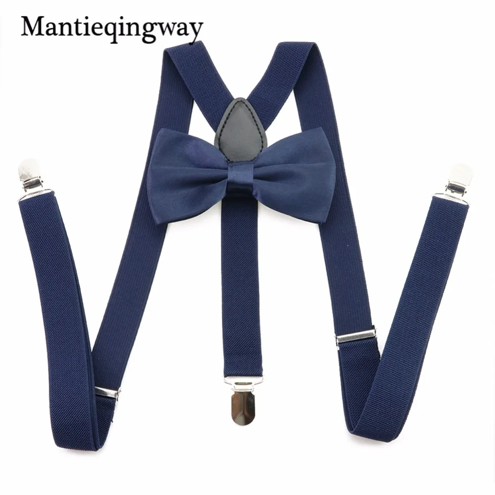 Mantieqingway 2,5 см для взрослых 3 зажима Y сзади эластичные галстуки-бабочки с подтяжками набор подтяжек подтяжки шеи галстуки брекет ремень для мужчин