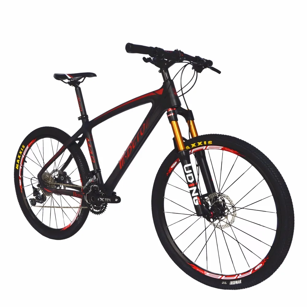 BEIOU углеродного 26 дюймов горный велосипед 30 Скорость S H I M A N O M610 DEORE MTB T800 волокно Сверхлегкий 10,7 кг матовый 3K из углеродного волокна, концентраторы CB024