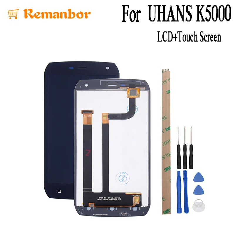 Remanbor для uhans K5000 ЖК-дисплей Дисплей и Сенсорный экран сборки Запчасти авто телефон