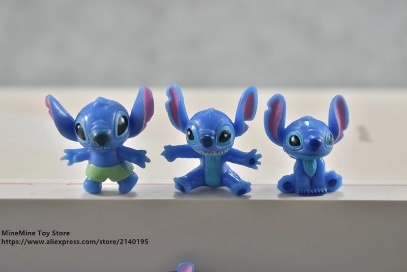 DISNEY Lilo &amp Stitch 3 см 12 шт./компл. фигурка осанки коллекция украшений аниме игрушка