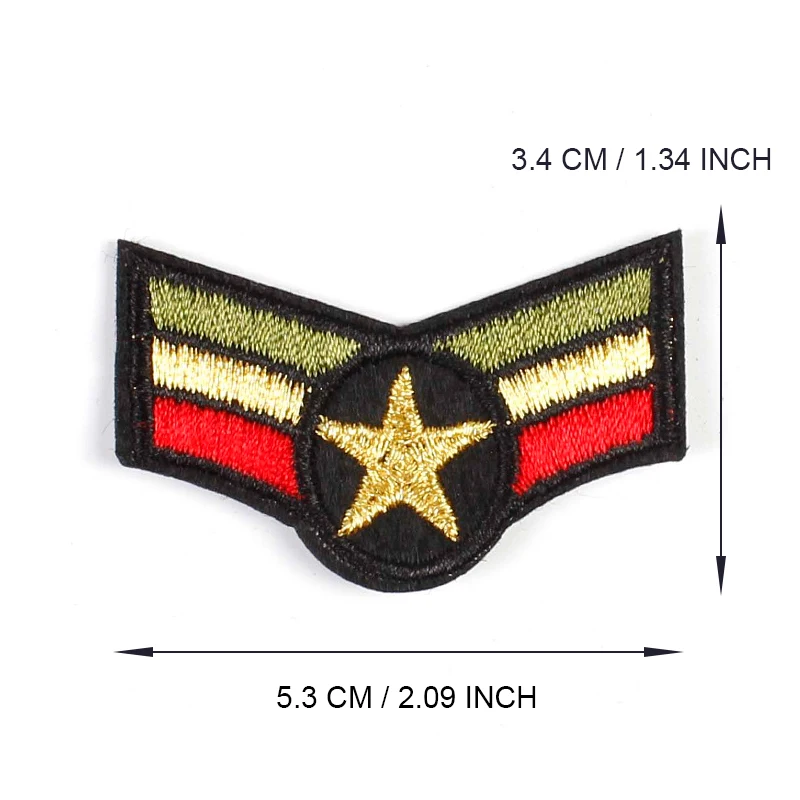 Iron On US Flag Military Russa Germany patchwork Small Star Shoulder badge Embroidery Army Clothing Patches | Дом и сад