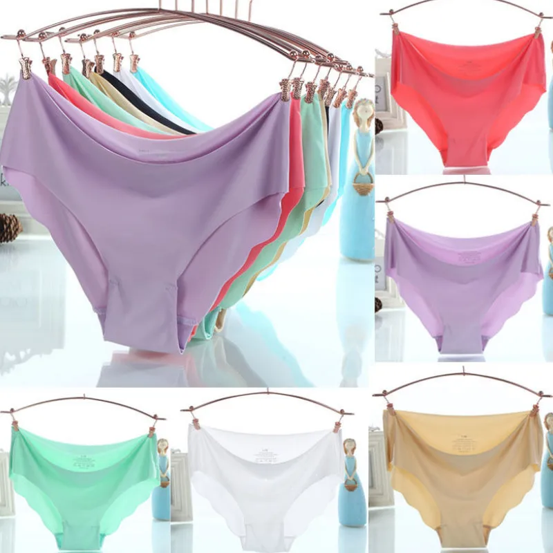 Hot Sexy Women Soft Underpants Seamless Solid Color Lingerie Briefs Hipster Underwear Pantie Lot | Женская одежда