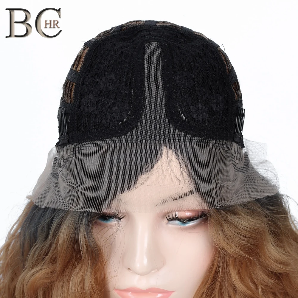 BCHR Ombre 13*4 парик с кружевом спереди кудрявый блонд синтетические парики для женщин Термостойкое волокно