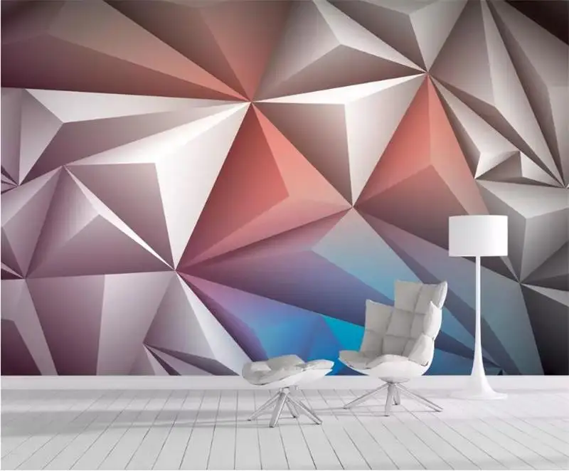 Фотообои 3D на заказ Настенные обои для гостиной дивана фона телевизора с цветным