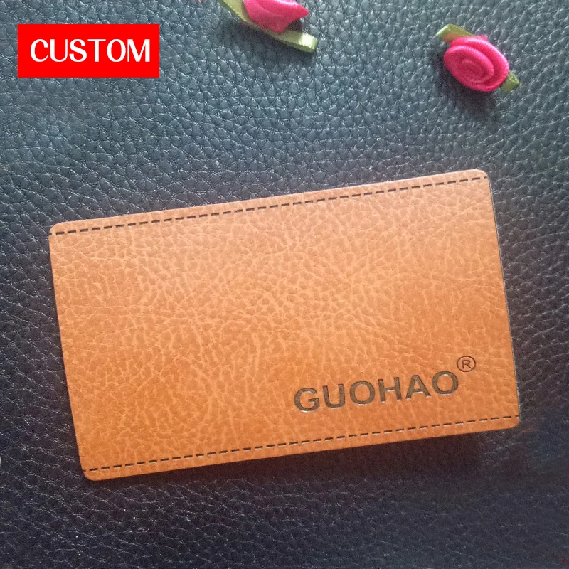 

private customzied metal PU leather label embossed sewing on clothes private labels shoes branding custom garment leather signs