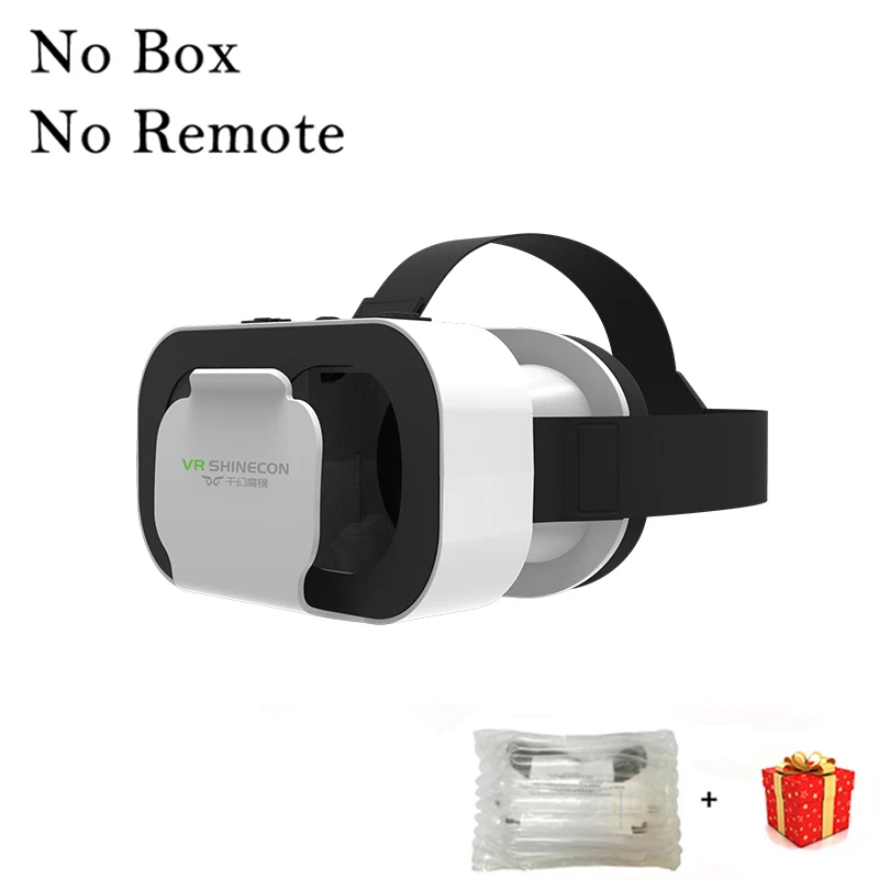 VR Shinecon G05A вр видео шлем виртуальной реальности очки 3D 3 D для iPhone Android VR смартфона умные виар игр смарт смартфонов дополненной телефона комплект видеоочки с экраном контролерами стерео активные нейрошлем - Цвет: No Box No Remote