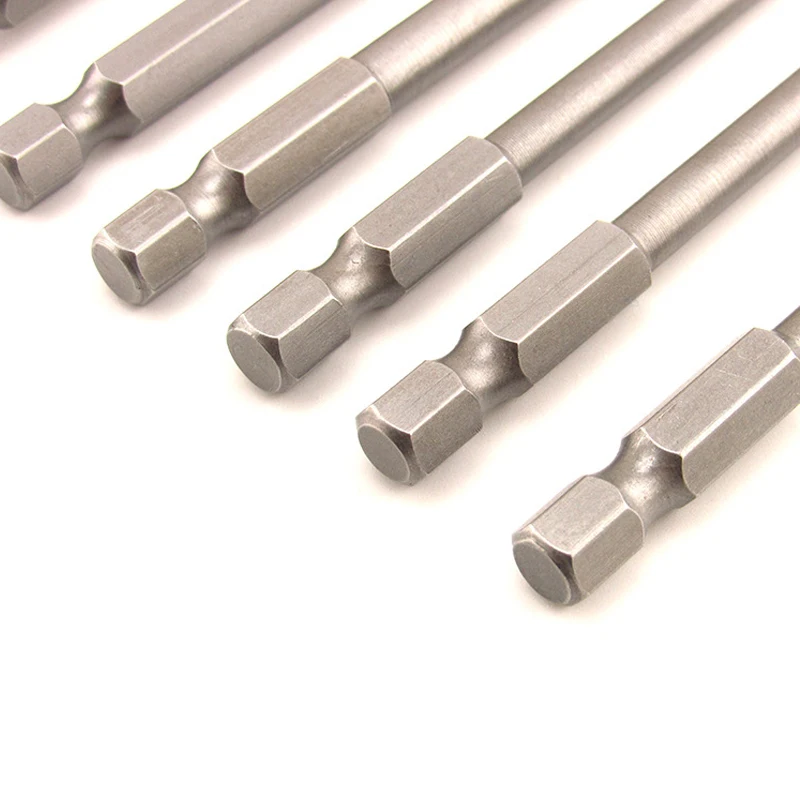 

6 Pcs/set 1/4" 65mm 2.5-8mm Ball Head Hex Screwdriver Bits S2 Material Electric Hexagonal Screwdriver Head Power Driver Tools
