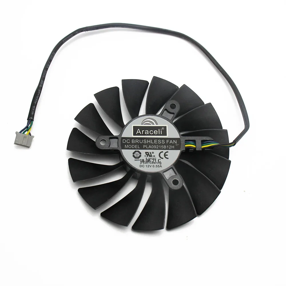 Охлаждающий вентилятор для видеокарты MSI GeForce RTX 2080 2080Ti VENTUS OC 12 В 0 55 А 88 мм 4