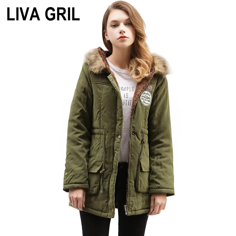 Зимняя женская куртка Liva Girl плотная теплая парка с капюшоном Женское пальто