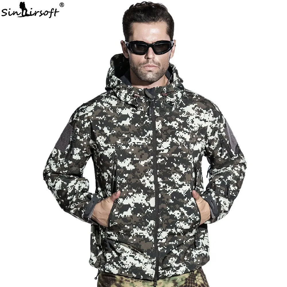 SINAIRSOFT куртка Военная армейская тактическая мужская прячущаяся мягкая оболочка