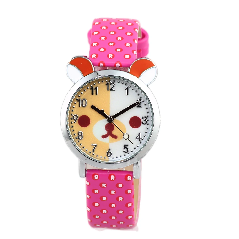 HongKong Brand KEZZI Cartoon Watch Diamond Cute Sweet Bear Hear Watches Leather Children Sport Girls Boys Woman Wristwatch | Наручные
