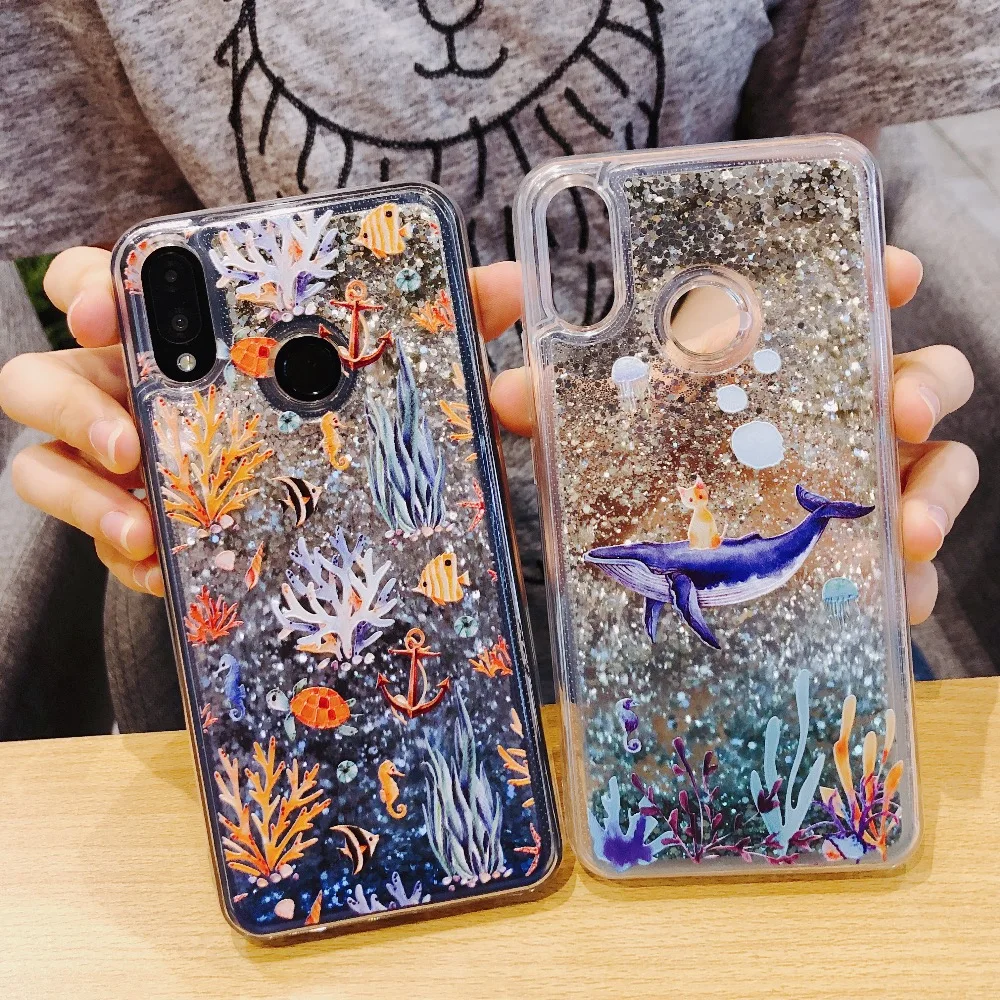 Симпатичные Дельфин с блестками жидким песком чехол для телефона Xiaomi 8 F1 MIX2 MAX3 MIX 2