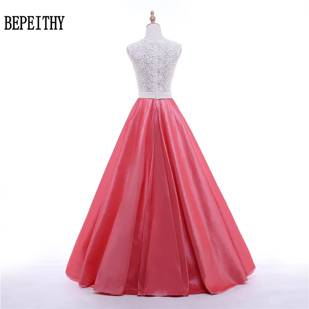 BEPEITHY vestido de festa Элегантное Атласное длинное платье Вечерние Элегантные на заказ Модные Арбузные новые платья для выпускного вечера